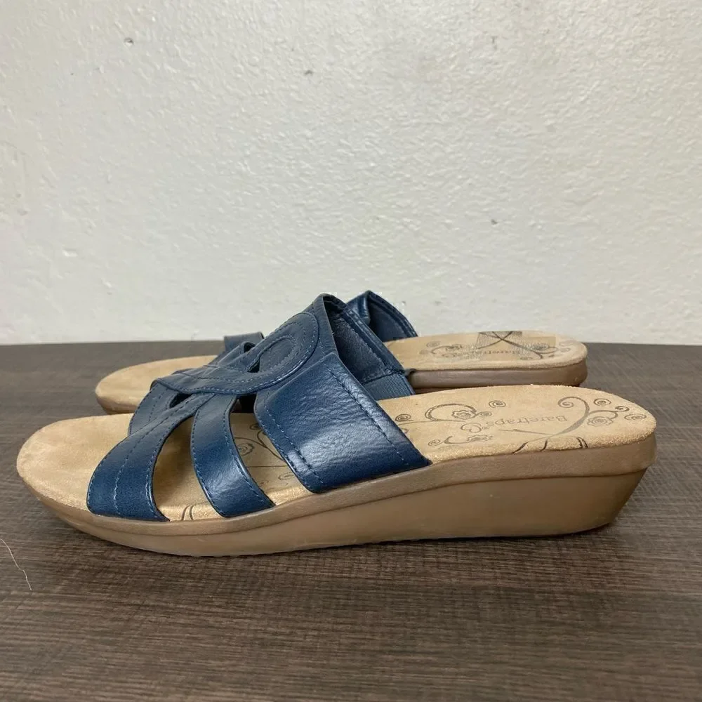 Baretraps Blue leather Women Sandals Size 10w